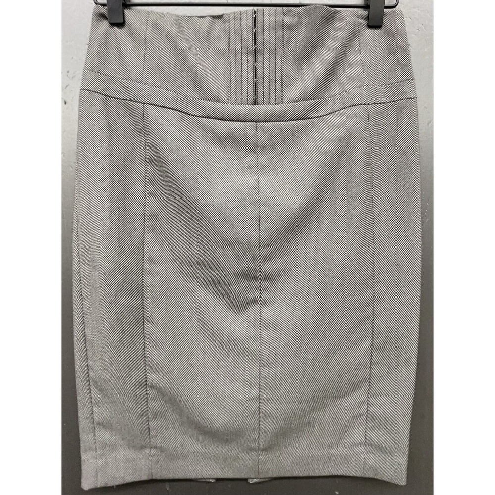 Express Design Studio Skirt S Black White Woven Stretch Career Office Preppy